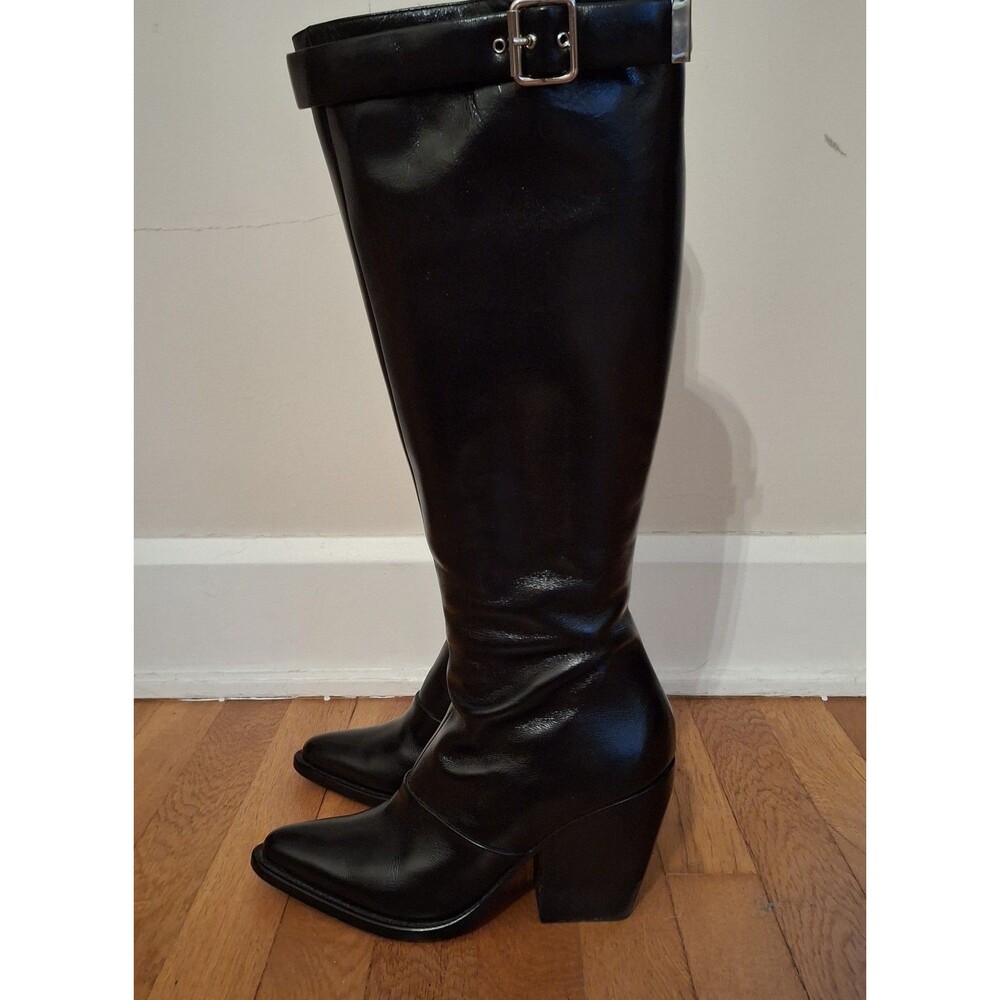 Chloe Rylee Knee High Boot Black Size 39 IT 8.5 US Italian Wide Calf Rare Custom